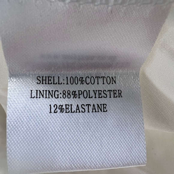 Amylynn White Coco Dress Borderie Anglaise Lace Cotton Dress Eyelet Baby Doll - Picture 13 of 15